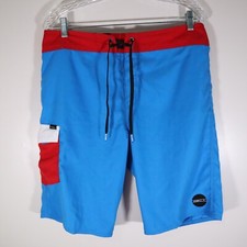O'Neill Board Shorts Mens 32 Cargo Pocket Surf Swim Beach Trunks Blue