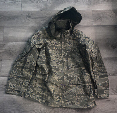 Military Issue Parka ABU Tiger Stripe Air Force Camo Gore Tex Med / X-Short