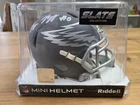 Philadelphia Eagles Autographed Slate Mini Helmet JSA Bryce Huff Inscription