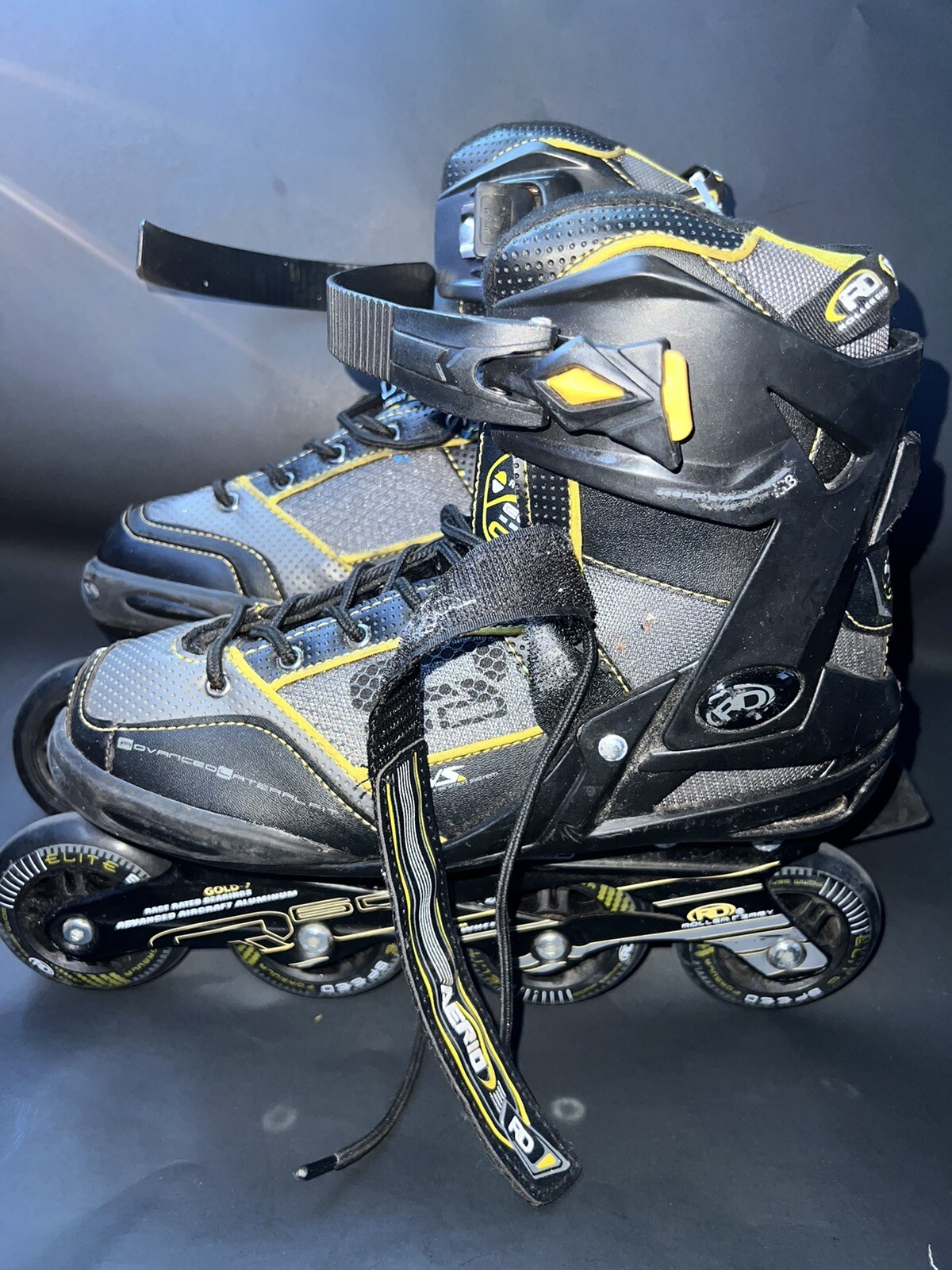 Roller Derby RD Aerio Elite Series Q60 Black Rollerblades Gold7 Size