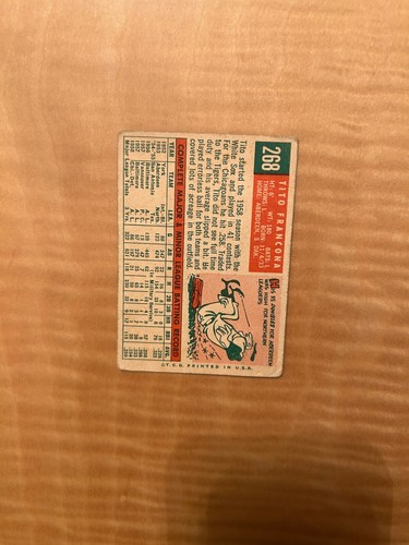 1959 TOPPS BASEBALL #268 TITO FRANCONA!! $1 SHIPPING!! - Picture 2 of 2