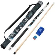 CUESOUL GORGEOUS 58 inch 19oz Pool Cue Stick 13mm Cue Tip-White