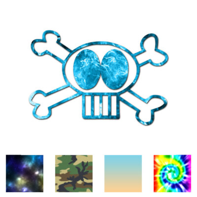 Goofy Skull Crossbones - Decal Sticker - Multiple Patterns & Size - ebn2383