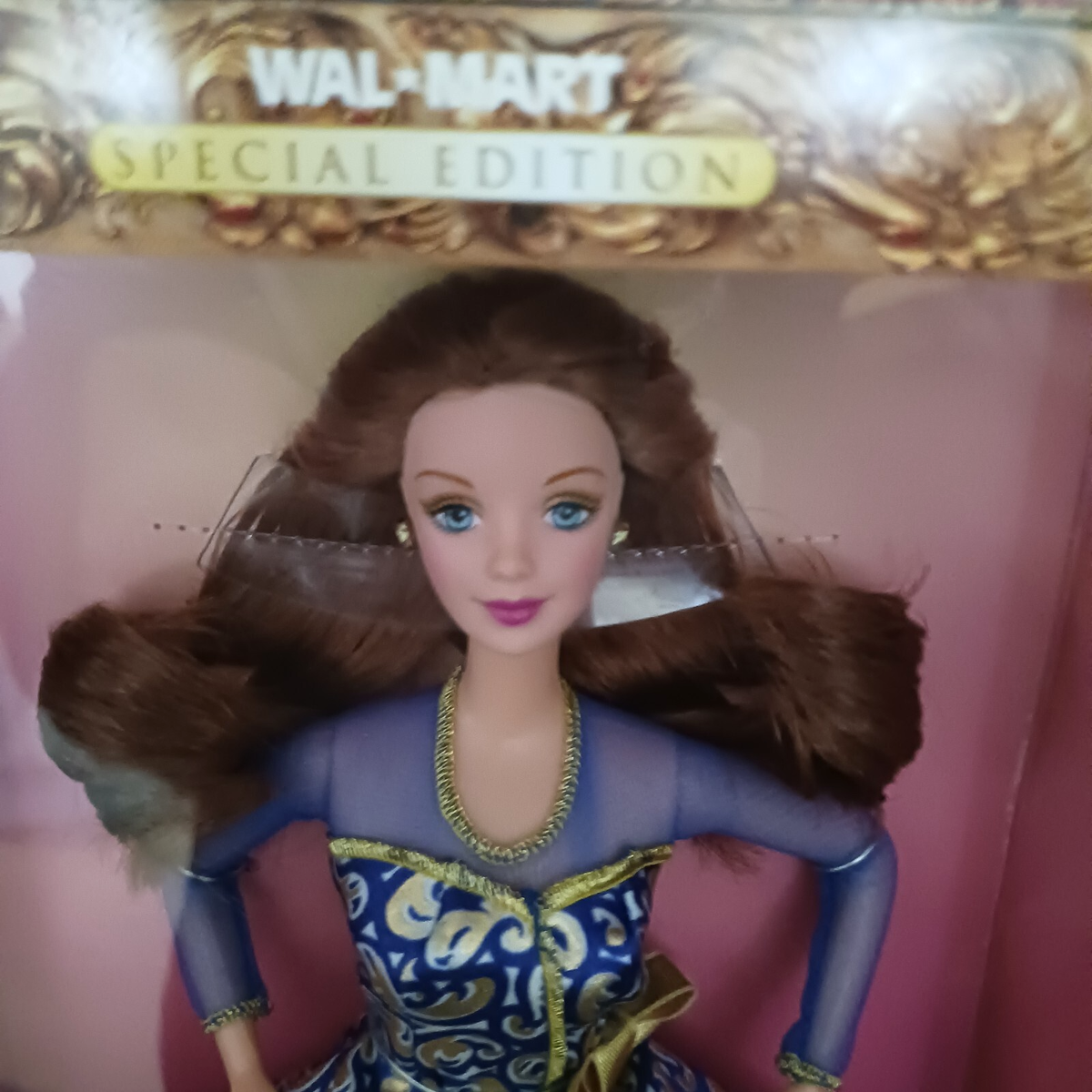 Vintage 1997 Mattel Portrait in Blue Barbie Walmart Special