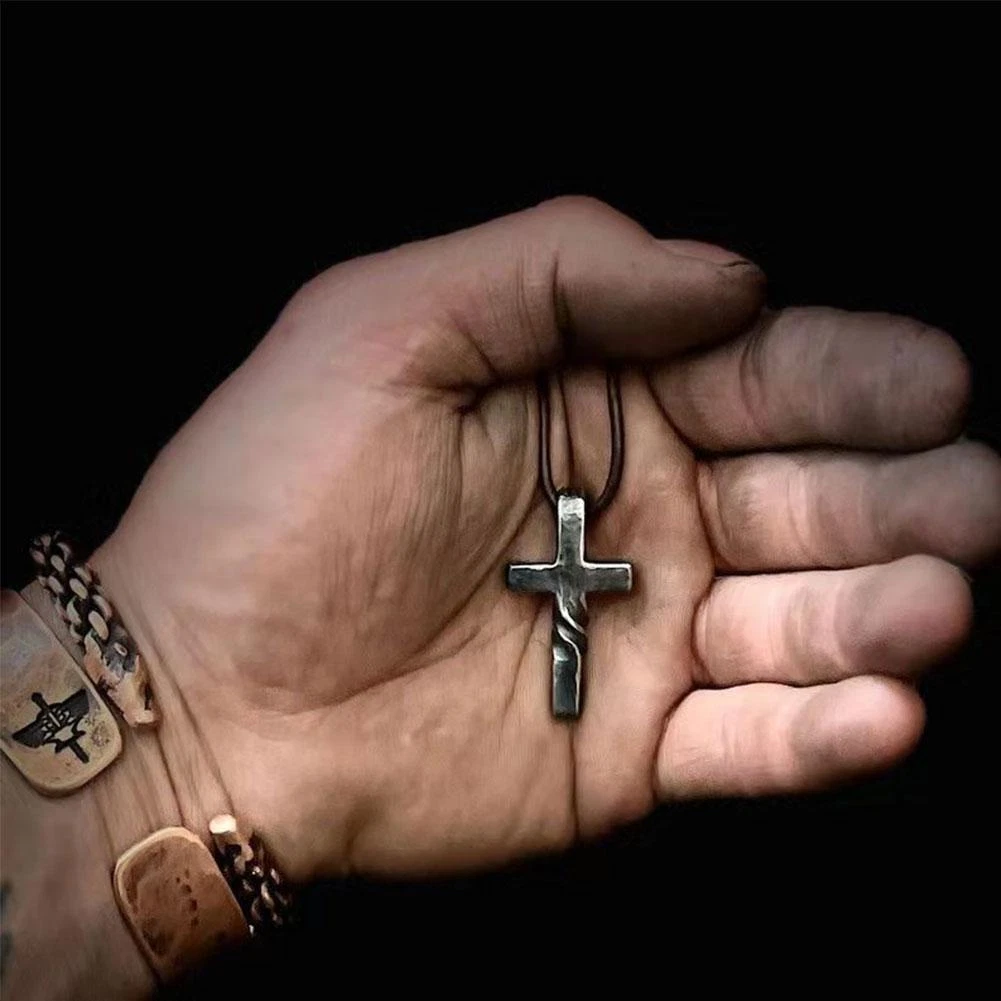 Twisted cross deals necklace