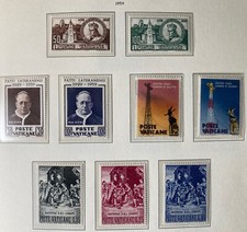 Vaticano 1959 San Casimiro Trattato Lateranense Papa Pio XI Stazione Radio Natale MNH