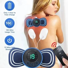 Mini Neck Massager Patch for Back and Shoulder Massager With Pad and Remote