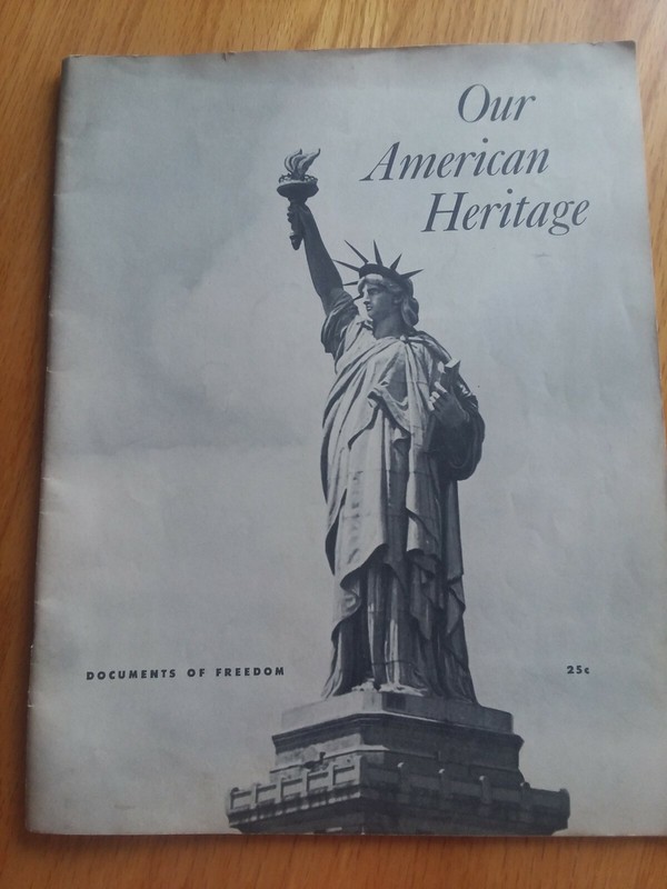 1947 Our American Heritage Documents Of Freedom Booklet