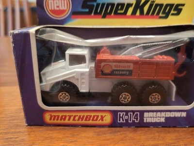 NOS K-14 Breakdown Truck Matchbox Super Kings Diecast Construction Vehicle Shell