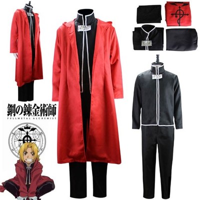 Anime Fullmetal Alchemist Edward Elric Cosplay Costume Halloween Disguise outift