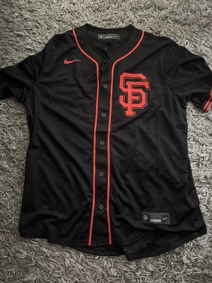 Nike Authentic San Francisco Giants Black Jersey Men's Size Large