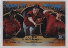 2019 Bowman Orange Refractor 7/25 Jazz Chisholm Taylor Clarke Widener 13iq
