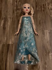 Disney Elsa Singing/ Talking Light Up Figure In Blue Dress 32  Jakks Pacific