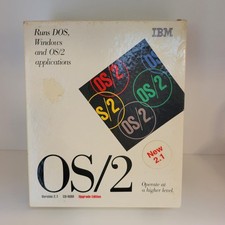 IBM OS/2 Version 2.1 On 3.5" Disks Upgrade Edition NEW 2.11 Big Box VINTAGE