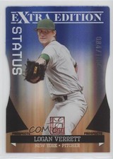 2011 Donruss Elite Extra Edition Prospects Blue Status Die-Cut Logan Verrett sh7