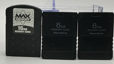 Sony Playstation 2 PS2 MAX Memory Card 16MB, 2 Magic Gate 8MB Lot Tested