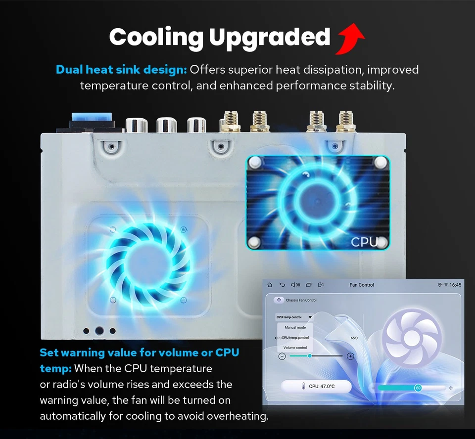 JOYING Plug & Play 9 inch Octa Core Android 13 Radio For 2014-2019 Dodge Durango - Image 3 of 4