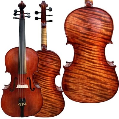 1pc Flames 5 string Viola 18 inch, Loud Deep rich sound,Higher rib, Hand made