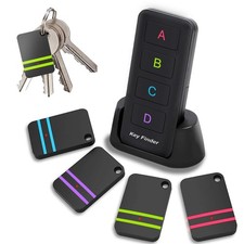 4 Pack RF Key Finder Locator With Beeper 135ft Range 85dB For Keys Remote