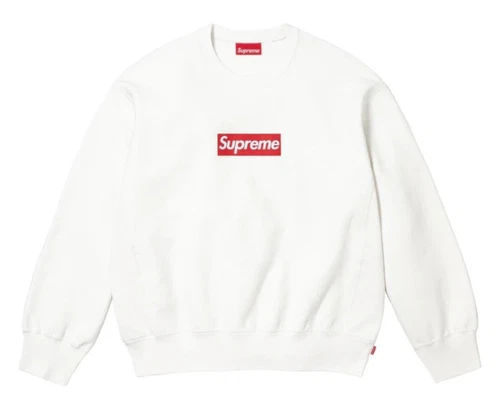 Logo Supreme Boîte Lavée Col Rond Blanc MOYEN Commande Confirmée ✅?