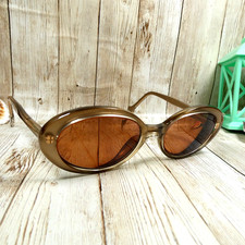 Liz Claiborne Translucent Gold Oval Sunglasses - FRAME ONLY - 50-18-130
