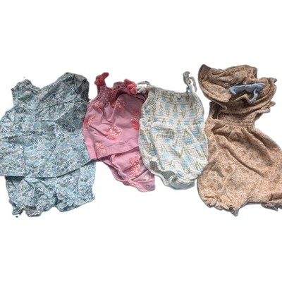 Baby Girl 0-3 Months Clothing Lot Summer Rompers-Carters & Rabbit + Bear Brands