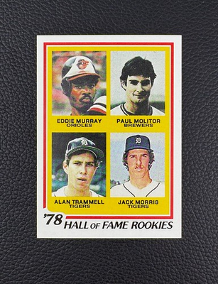 #ad 1978 Rookie HOF Paul Molitor Alan Trammell Eddie Murray Jack Morris Art Card $5.24