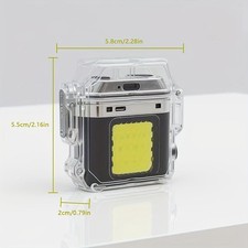 Practical USB-C Rechargeable Windproof Light Flashlight SOS for Camping Hiking