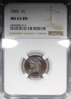 1903 Indian Head Cent NGC MS63BN BROWN Uncirculated TONED