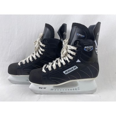 Bauer Elite Men Size 9 Black Good Tuuk Holder Ice Hockey Skates Force