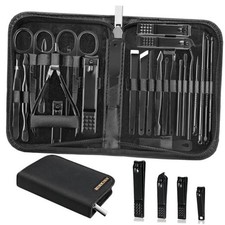 Manicure Set Professional Nail Clipper Kit-26 Pieces Stainless Steel Black