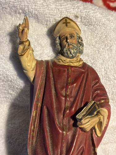Vintage St. Eligius Schutzpatron der Goldschmiede Metallarbeiter Handwerker 9" groß katholisch - Bild 2 von 6