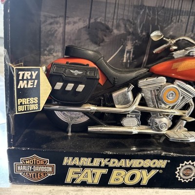 1999 Buddy L Harley Davidson Fat Boy Motorcycle Orange NEW Fast