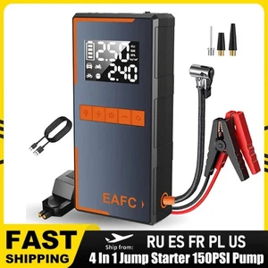 2025 Newest All-in-One Car Emergency Jump Starter & Air Pump 1200A Peak 150PSI T