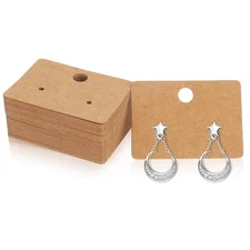100 Pcs Earring Cards Earring Display Holder Cards Paper Hanging Earrings Tag...