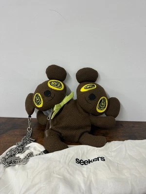 Marc Jacobs Heaven Double Headed Teddy Bear Bag Pouch Charm Brown - Image 1 of 4