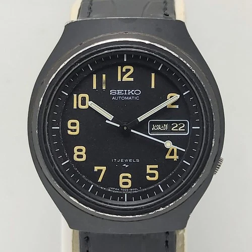 Rare! Seiko 5 7009-9000 Military Style Vintage Automatic Men's Watch