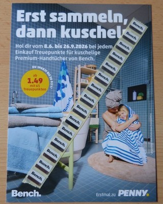 20 lose Penny Treuepunkte Bench Erst sammeln, dann kuscheln, leeres Sammelheft