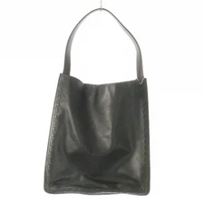 Coach Tote Bag Shoulder Leather Stitch Logo Charm Brown F02-9466 /Ao14 Gy18