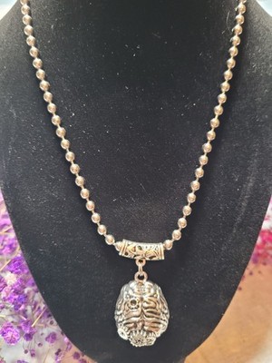 Custom stainless steel brain/ steampunk necklace
