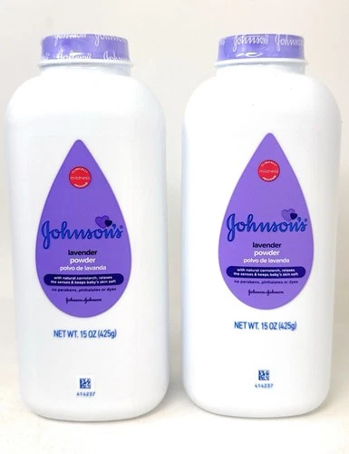 2x Johnson's Baby Powder Lavender Cornstarch Hypoallergenic 15 oz New Sealed
