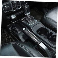 for JL Handbrake Cover Gear Shift Knob Cover Drive Mode Shift Carbon Fiber