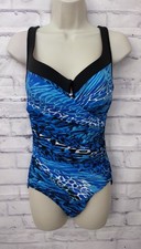 Miraclesuit 12 Animal Kingdom Escape Underwire One Piece Swimsuit Blue Slimming