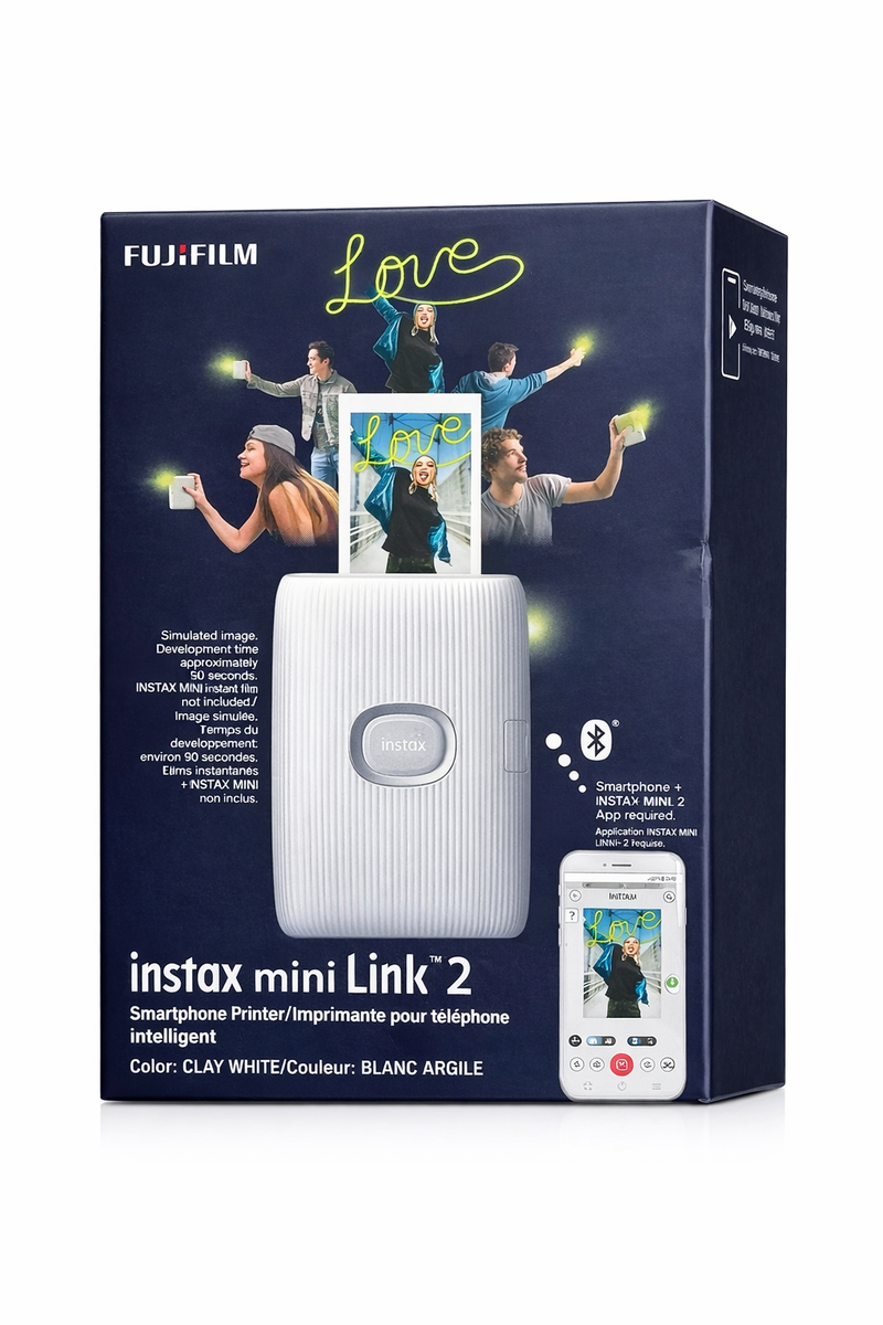 Fujifilm Instax Mini Link 2 Smartphone Printer Clay White