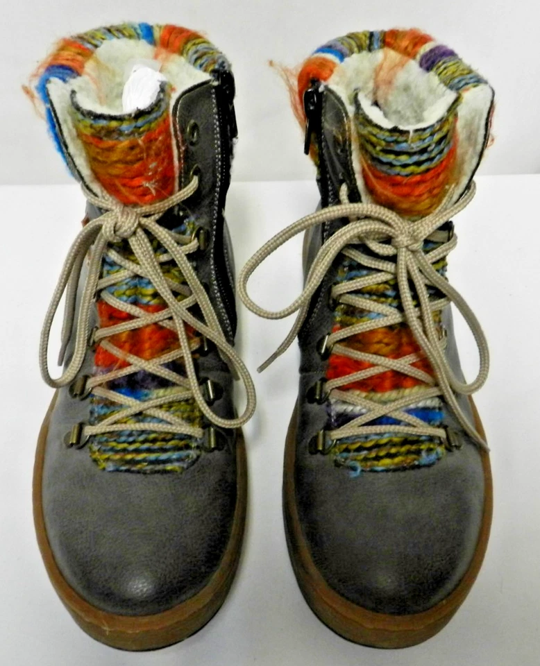 Rieker Felicitas Cuero Hilado Ribete Botines Cremallera Cómodo Forrado Talla 38 7 Foto 3 de 4