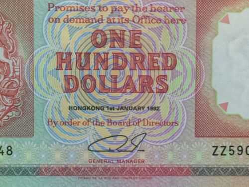 1992 Hongkong, HSBC $ 100 Dollar P-198d * "Ersatz/Stern" Banknote PMG 66 EPQ - Bild 3 von 5