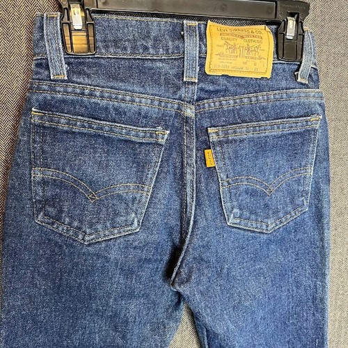 Levi's Jeans Youth 10 Blue Denim Vintage Orange Tag 90s Classic Straight - Picture 9 of 13