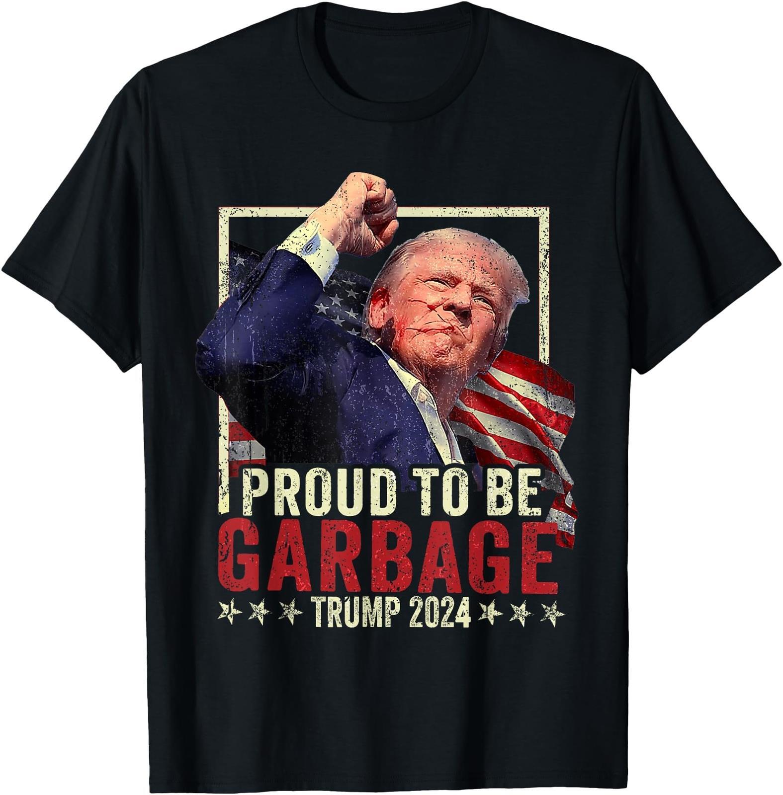 Trump 2024 Election Proud To Be Garbage Vote Trump President T Shirt Men