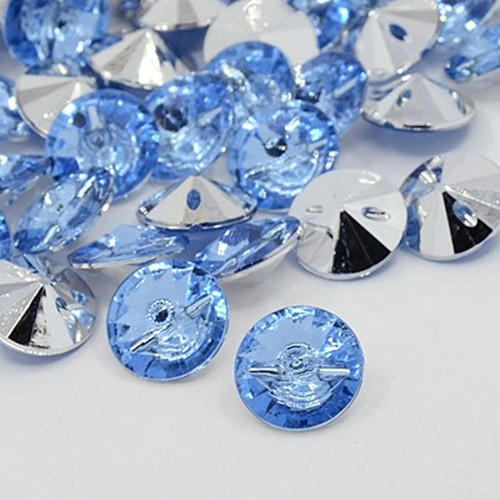 25 to 200 Round Acrylic 15mm Diamond Rhinestone Faux Sewing Crafts Bling Buttons - Picture 9 of 17