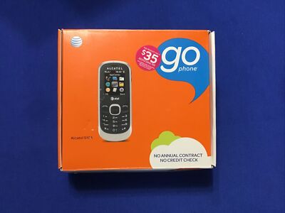 AT&T Go Phone Alcatel 510A Black Cellular Phone *New Open Box*